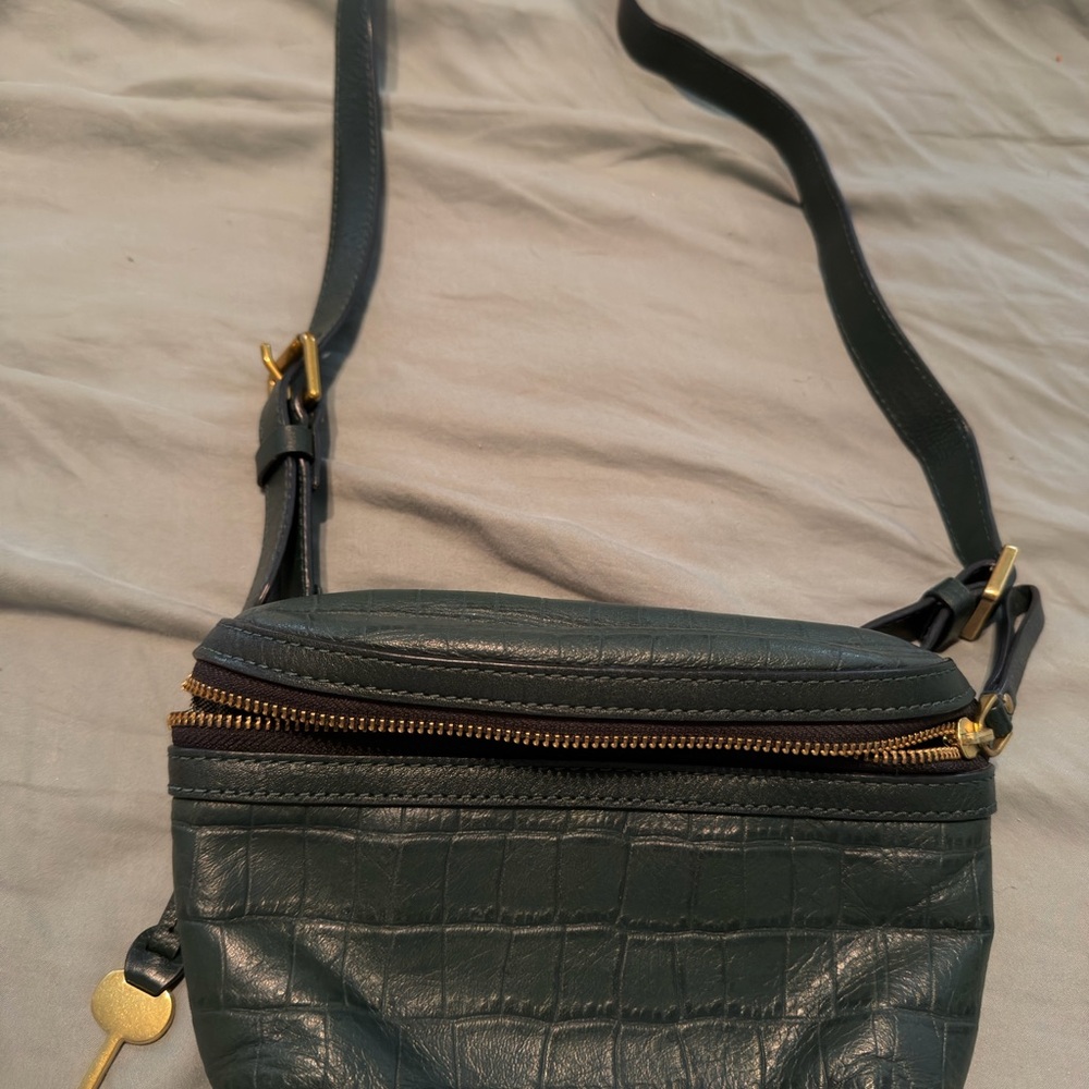 Green Leather Crossbody Bag